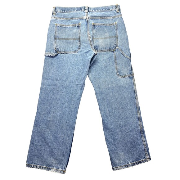 Blue Mountain Carpenter Jeans 100% Cotton Denim Men's‎ Tag Sz 34x30 Y2K Grunge - Picture 10 of 13